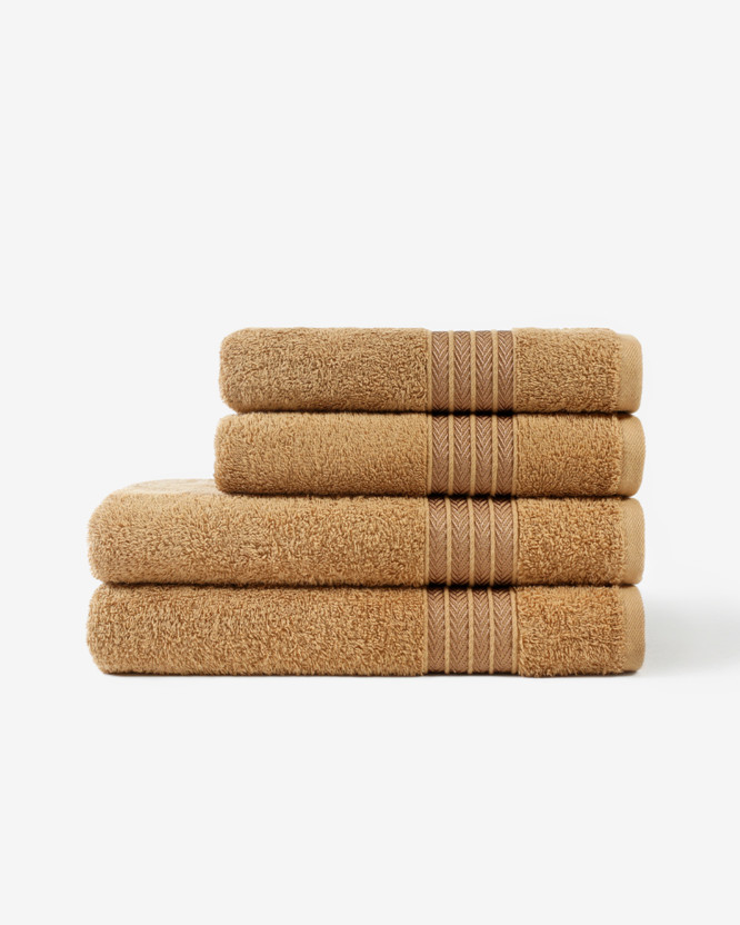 Ręcznik frotte Kaya - brązowy