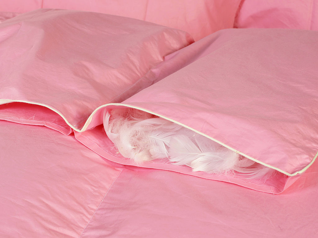 Wsypa na pierzynę - inlet bawełniany - różowa