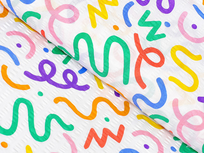 Kora bawełniana na metry - kolorowe spiralki