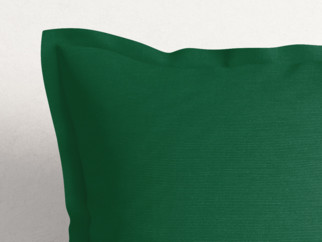 Poszewka na poduszkę z ozdobną kantą dekoracyjna Loneta - UNI ciemnozielona