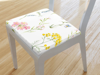 Kwadratowa poduszka na krzesło 38x38 cm - kwitnąca wiosna