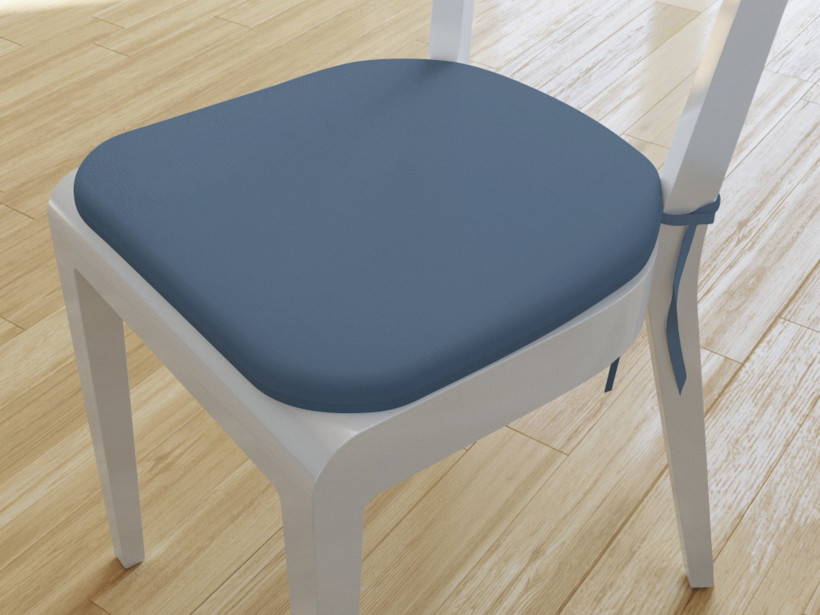 Zaokrąglona poduszka na krzesło 39x37 cm Loneta - szaroniebieska