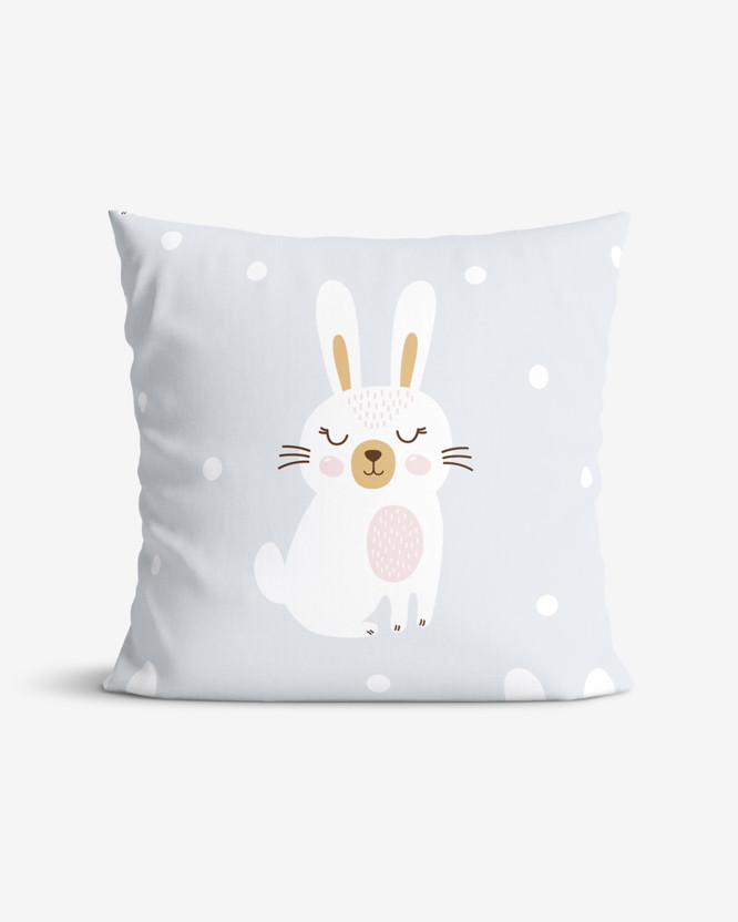 Poszewka na poduszkę bawełniana dla dzieci - rozmarzone króliczki