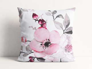Poszewka na poduszkę bawełniana - kwiaty sakury