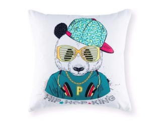 Poszewka na poduszkę dekoracyjna 40x40 cm - Hip hop panda