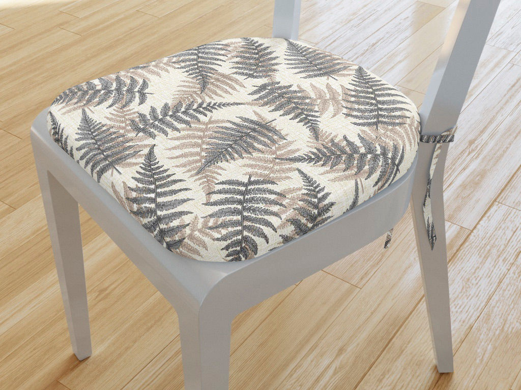 Zaokrąglona poduszka na krzesło 39x37 cm Loneta - paprocie