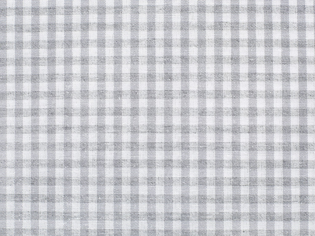 Tkanina dekoracyjna Menorca - mała szaro-biała kratka