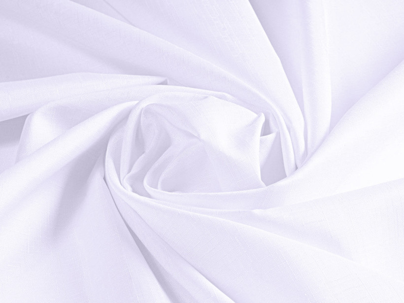 Tkanina obrusowa plamoodporna - biała z domieszką fioletu