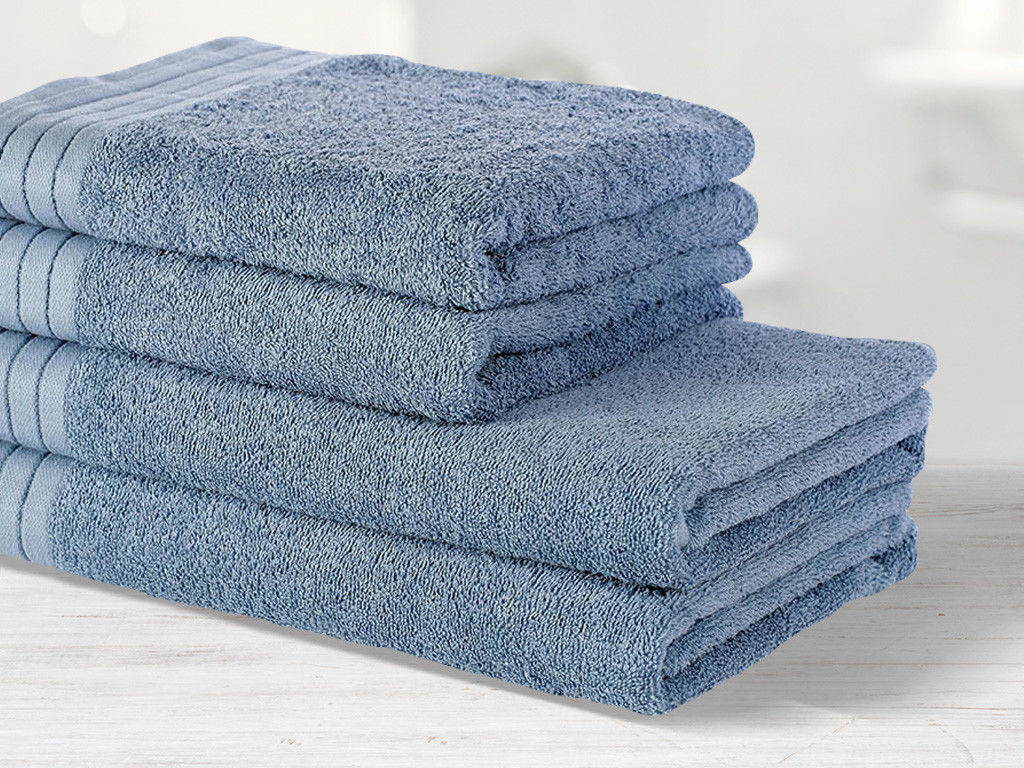 Ręcznik kąpielowy frotte Marion - niebieski