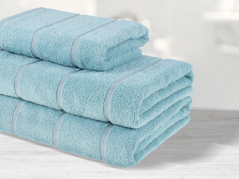 Ręcznik kąpielowy frotte Melissa - jasnoturkusowy
