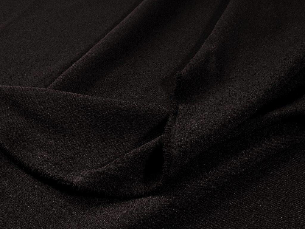 Tkanina dekoracyjna jednokolorowa Rongo - brązowoczarna