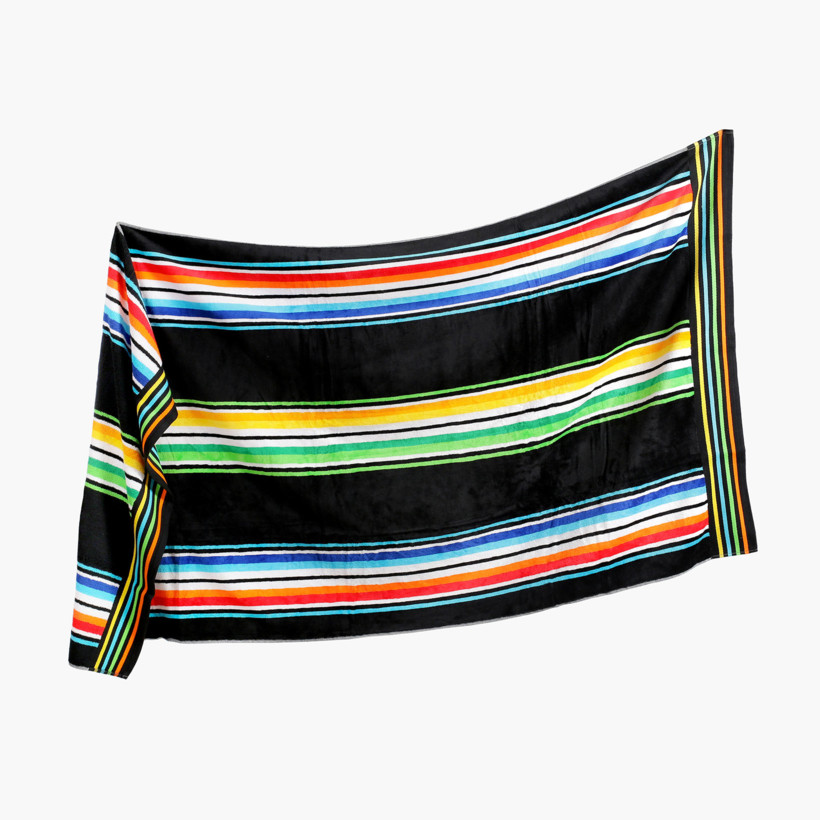 Duży ręcznik plażowy 100x180 cm - kolorowe paski