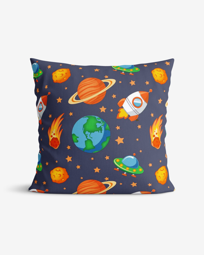 Poszewka na poduszkę bawełniana dla dzieci - kolorowy wszechświat