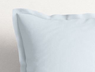 Poszewka na poduszkę z ozdobną kantą bawełniana - szaro-niebieska
