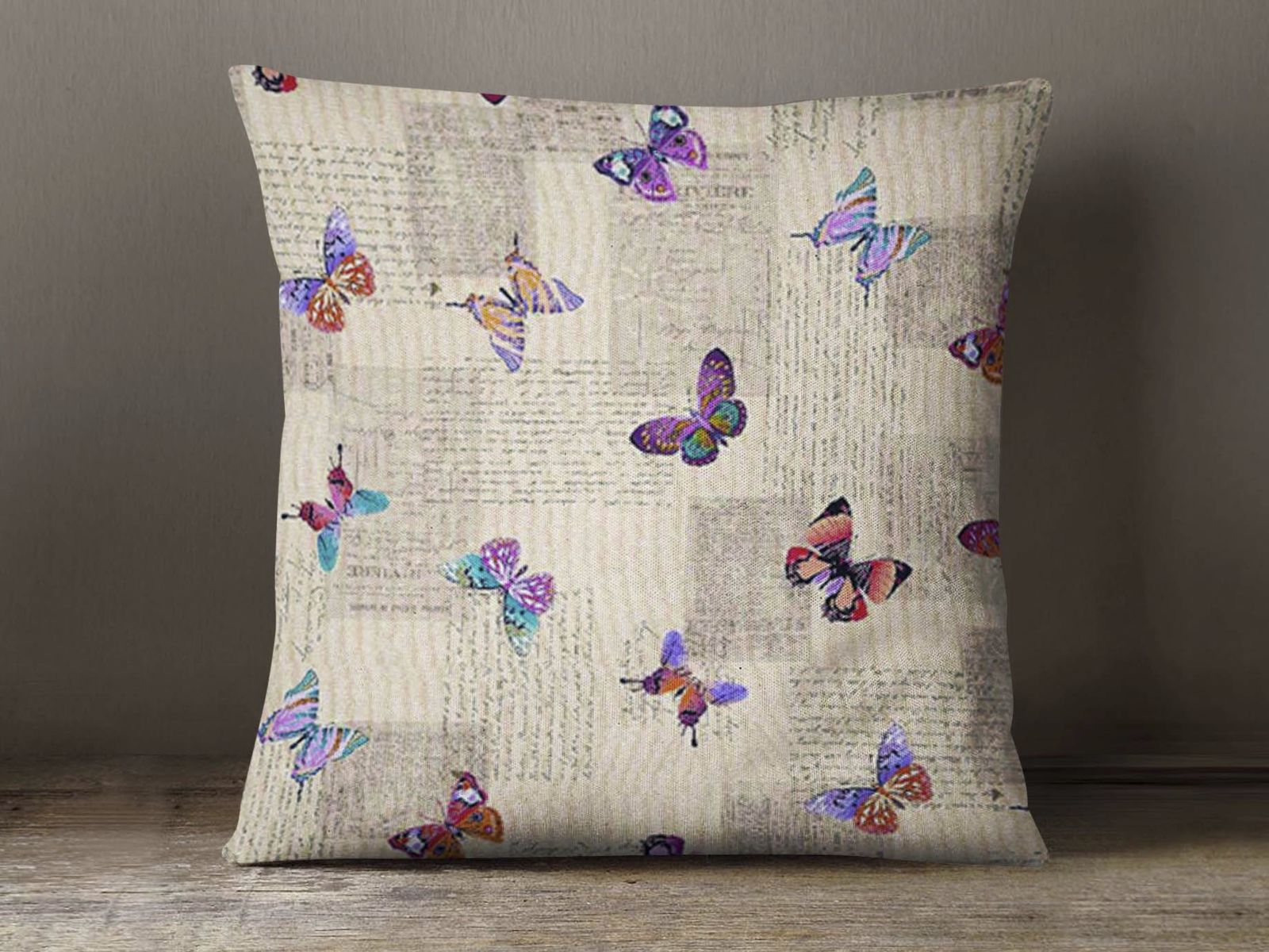 Poszewka na poduszkę dekoracyjna Loneta - motyle