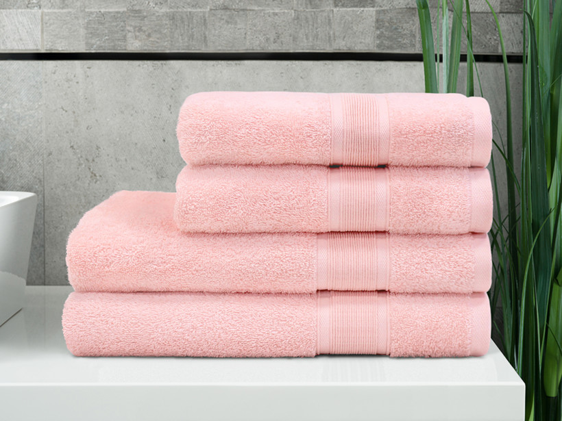 Ręcznik kąpielowy frotte Lima - pastelowy różowy