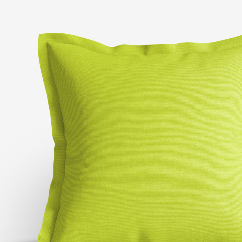 Poszewka na poduszkę z ozdobną kantą dekoracyjna Loneta - zielona