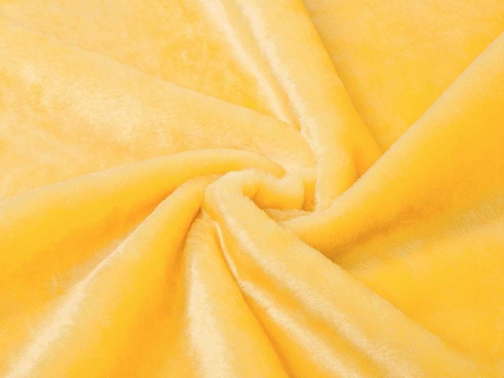Sztuczne futro o krótkim włosiu na metry - Ilja 273 żółty