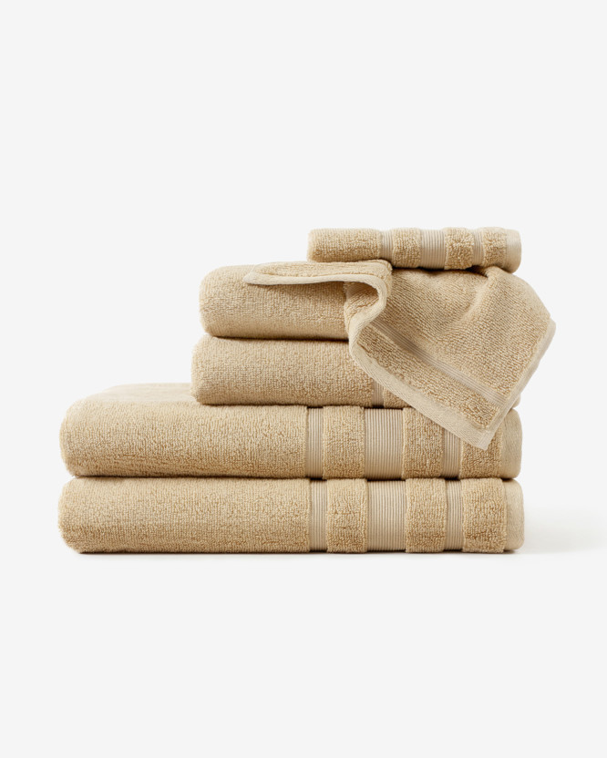 Miękki ręcznik z bawełny organicznej - beżowy