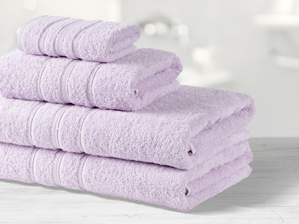 Ręcznik kąpielowy frotte Lara - jasny liliowy