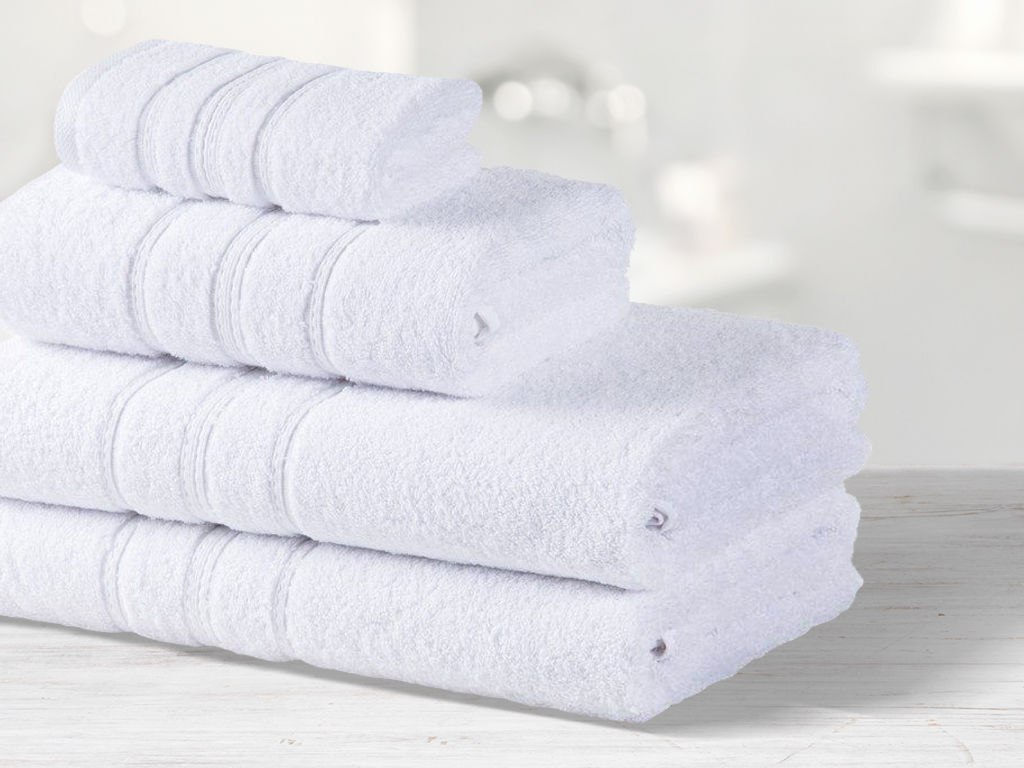 Ręcznik kąpielowy frotte Lara - biały