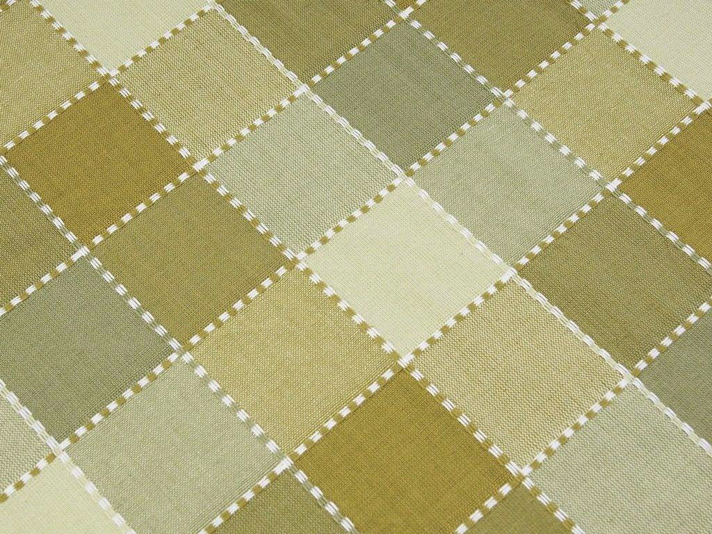 Mocna tkanina bawełniana Kanafas 230 g/m2 - duża kratka odcienie oliwkowe