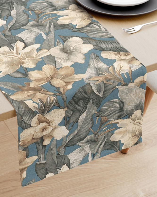 Bieżnik na stół Loneta - kwiaty tropikalne