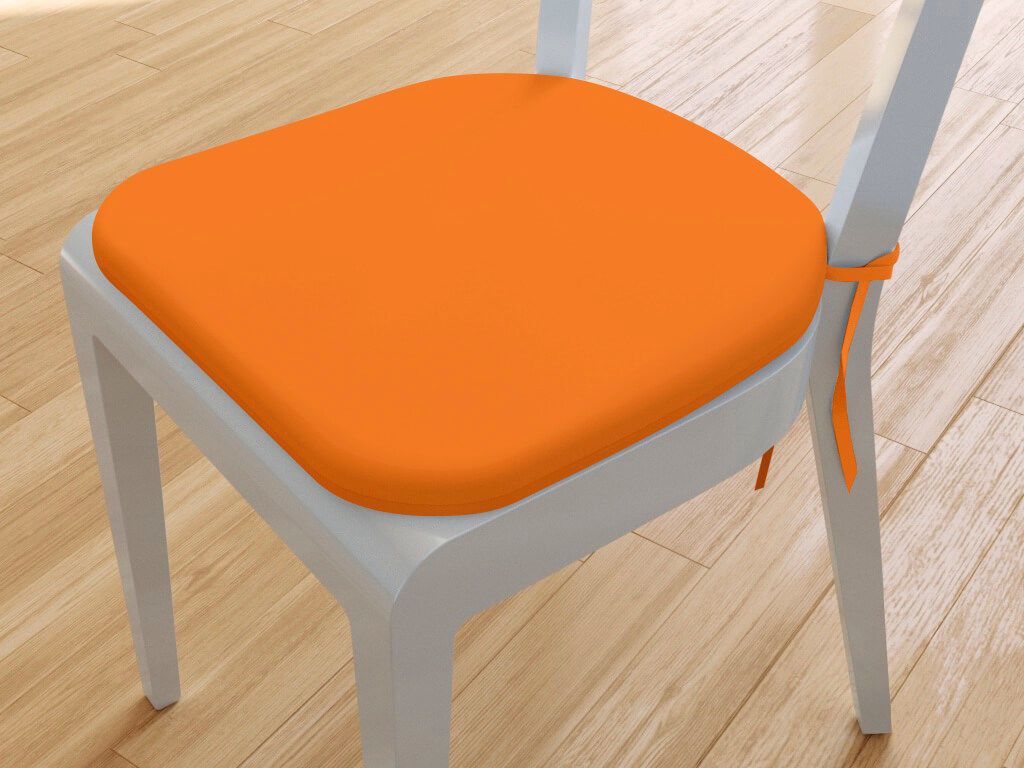Zaokrąglona poduszka na krzesło 39x37 cm Suzy - pomarańczowa