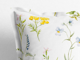 Poszewka na poduszkę z ozdobną kantą bawełniana - kwitnąca wiosna