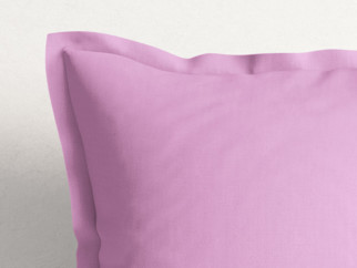Poszewka na poduszkę z ozdobną kantą bawełniana - liliowa