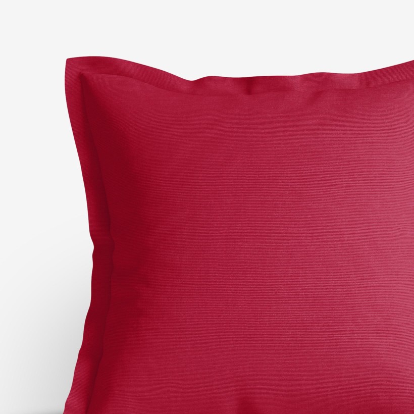 Poszewka na poduszkę z ozdobną kantą dekoracyjna Loneta - UNI burgundowa czerwona