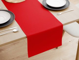 Bieżnik na stół z płótna bawełnianego - czerwony