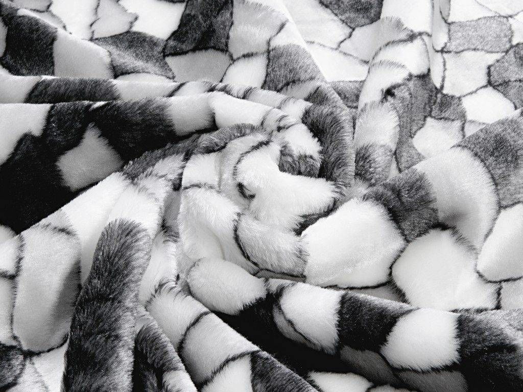 Sztuczne futro o krótkim włosiu na metry - Edelgrey 1 szara mozaika