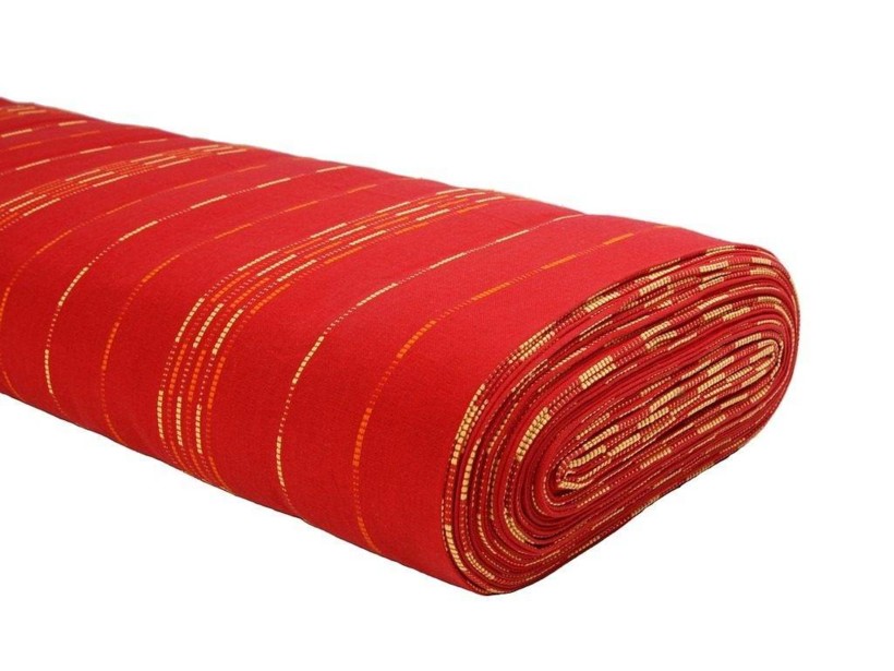 Mocna tkanina bawełniana Kanafas 230 g/m2 - czerwone pasy