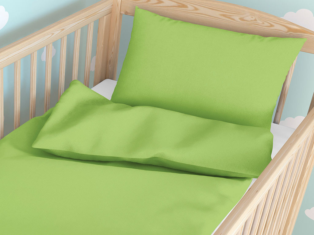 Pościel bawełniana do łóżeczka - zielona