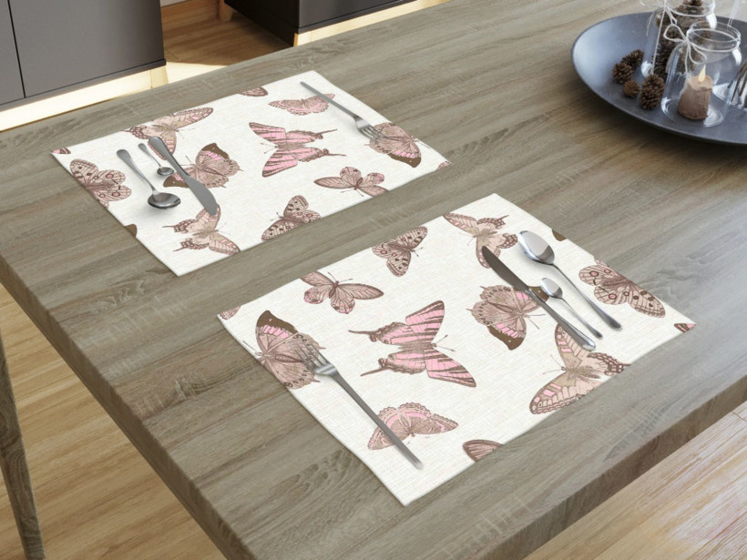 Podkładka na stół Loneta - różowe motyle - 2szt.