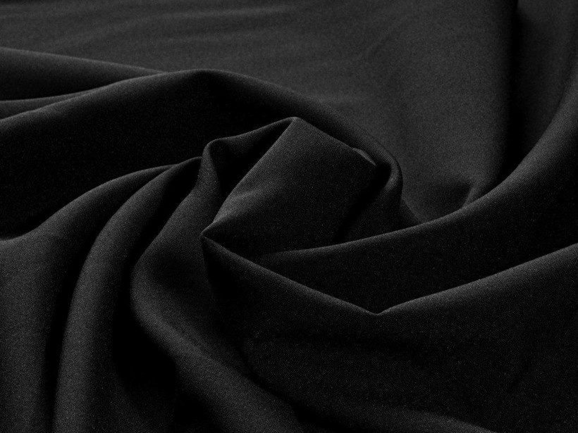 Tkanina dekoracyjna jednokolorowa Rongo - czarna