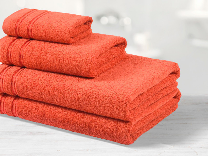 Ręcznik kąpielowy frotte Nela - terakota