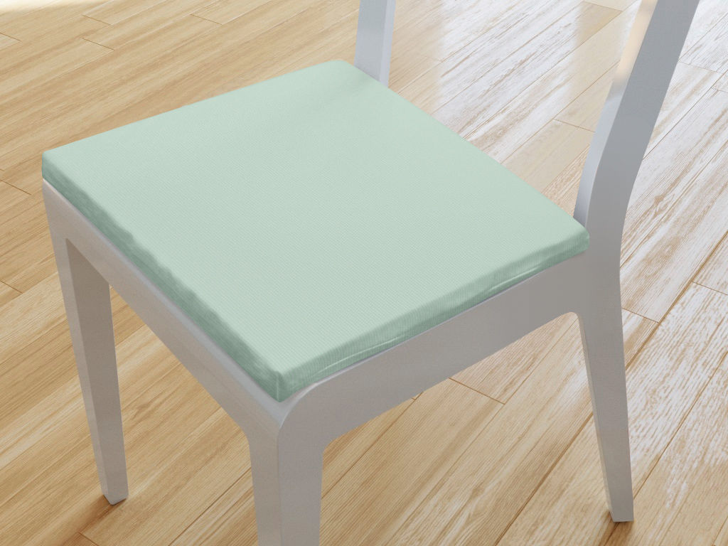 Kwadratowa poduszka na krzesło 38x38 cm Loneta - jasna szałwia
