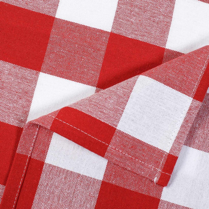 Ścierka kuchenna bawełniana - duża czerwono-biała kratka