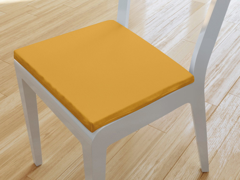 Kwadratowa poduszka na krzesło 38x38 cm Loneta - musztarda starý