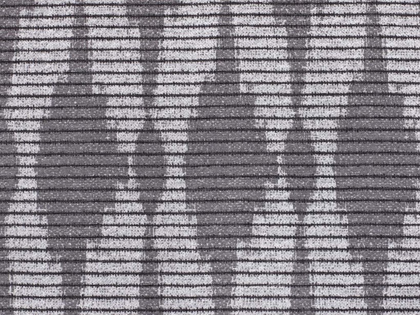 Tkanina dekoracyjna Loneta - jasne szrafowane, wytłaczane fale