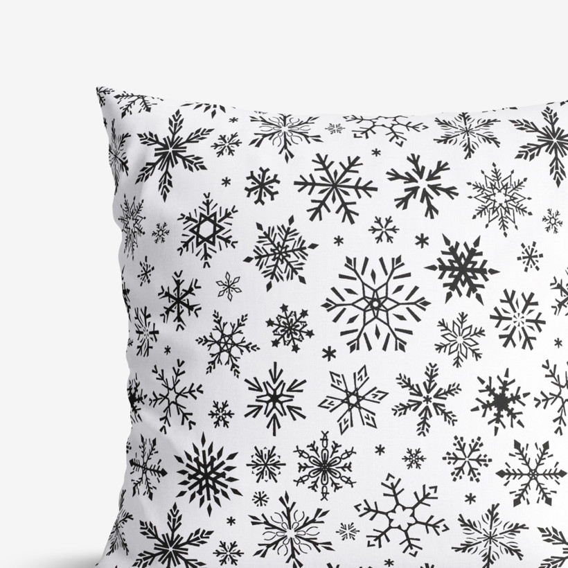 Poszewka na poduszkę bawełniana - płatki śniegu