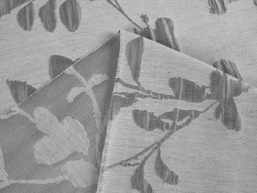 Tkanina dekoracyjna - szare liście