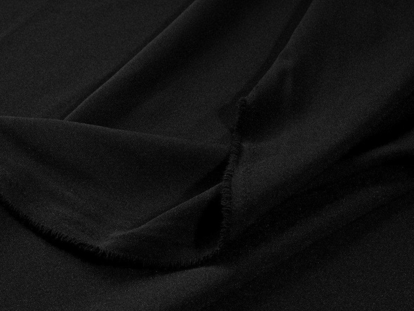 Tkanina dekoracyjna jednokolorowa Rongo - czarna