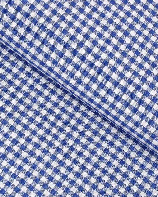 Tkanina dekoracyjna Menorca - mała niebiesko-biała kratka