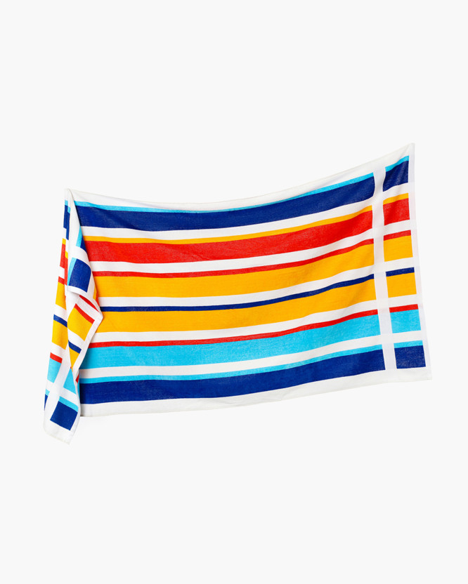 Duży ręcznik plażowy 90x180 cm - kolorowe pasy