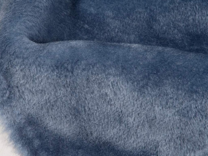 Sztuczne futro o krótkim włosiu na metry - Ilja 623 niebiesko-szary