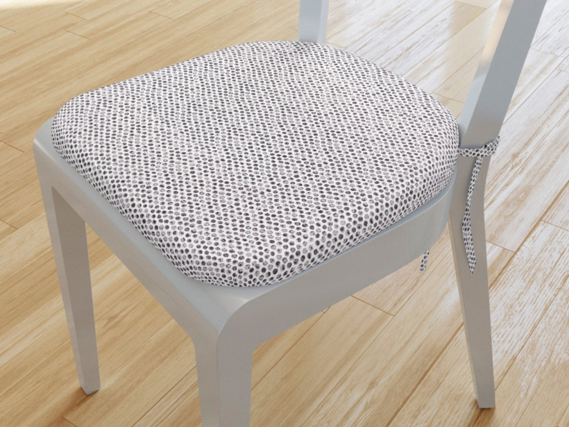 Zaokrąglona poduszka na krzesło 39x37 cm Loneta - designowe kropki