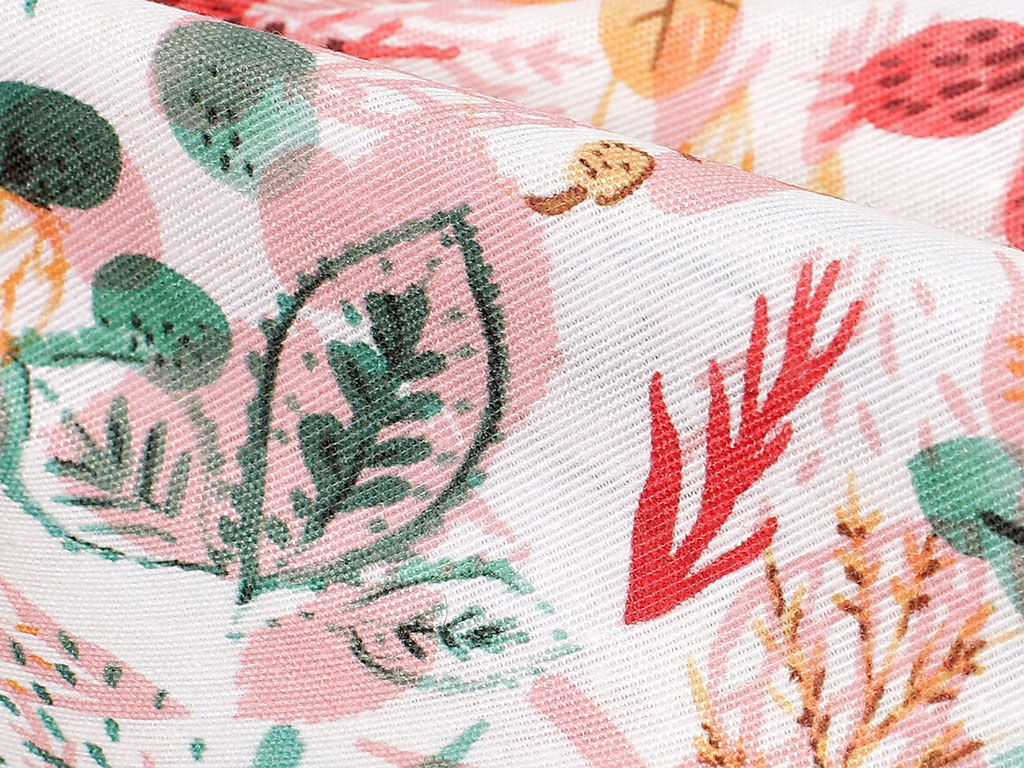 Tkanina dekoracyjna Loneta - kolorowe liście